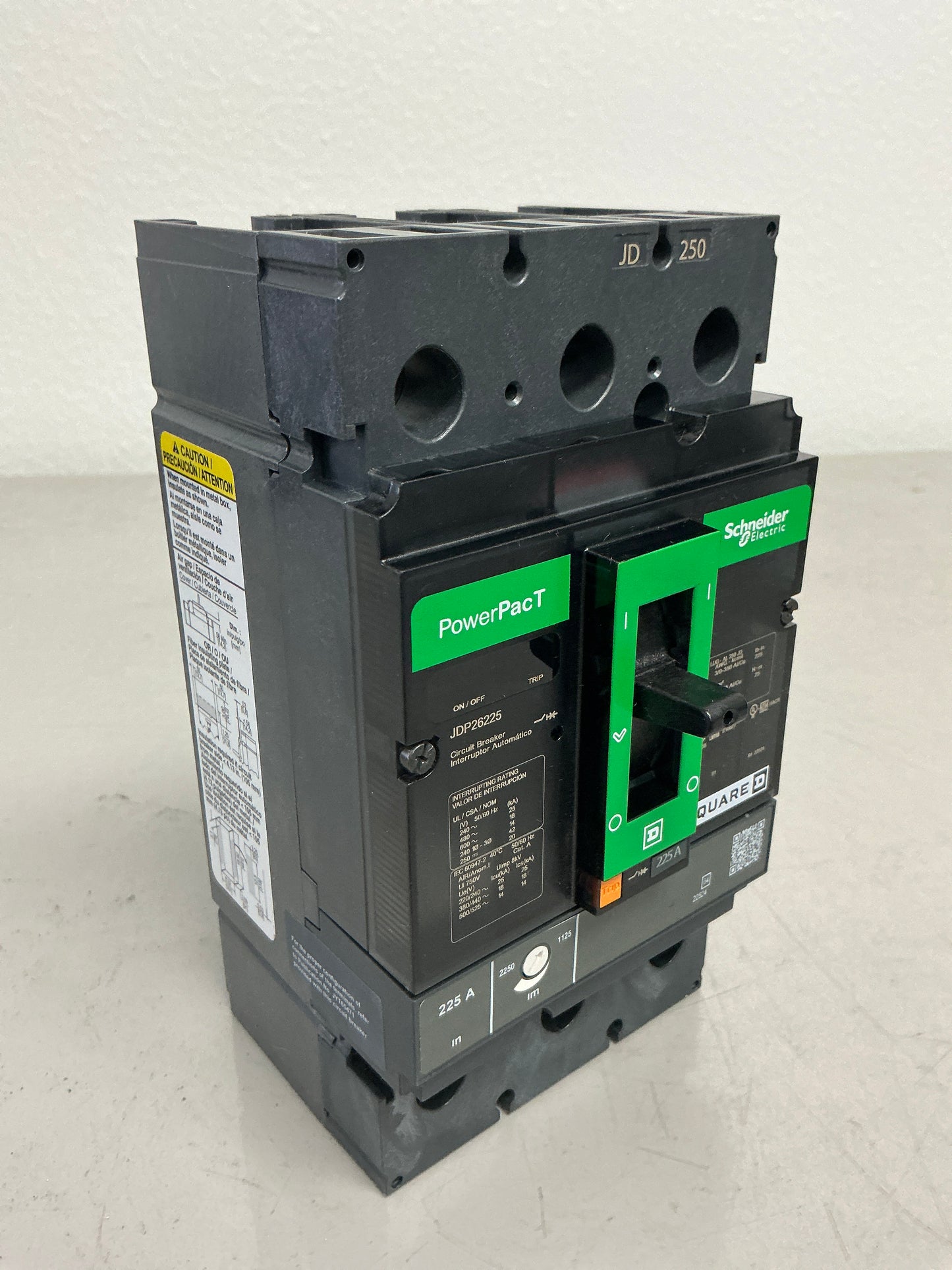 New Square D JDP26225 2 Pole, 225 Amps, 480 Volts