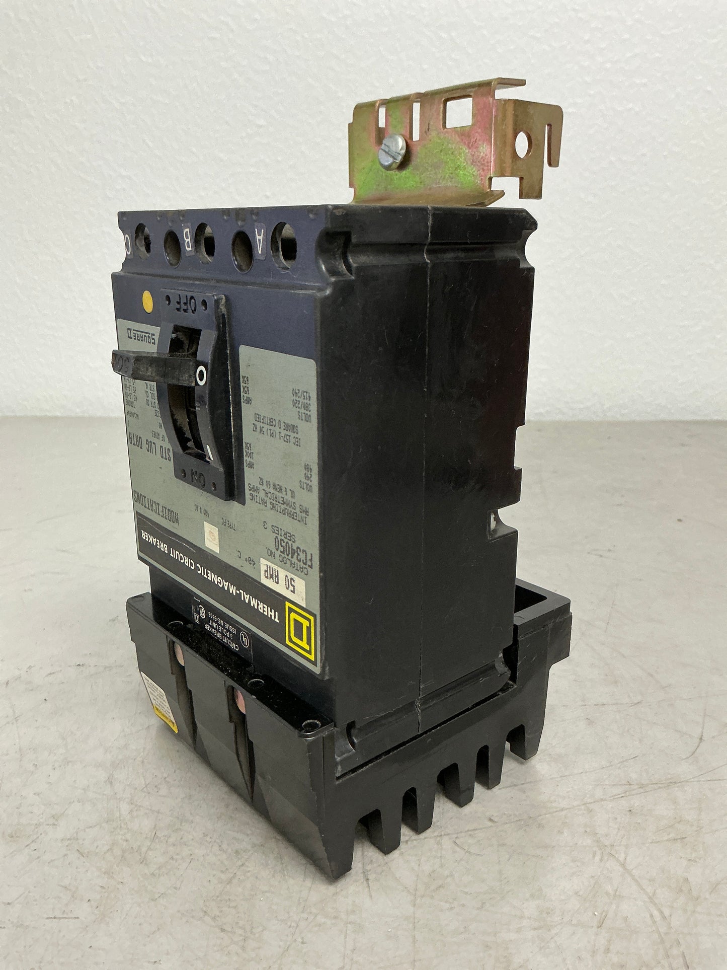 Used Square D FC34050 3 Pole, 50 Amps, 600 Volts