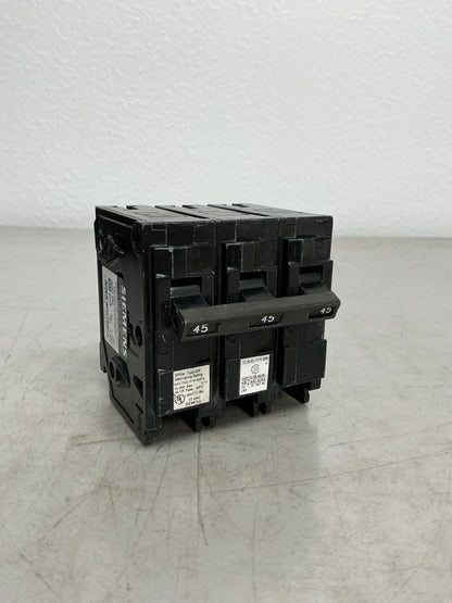 Used Siemens Q345 3 Pole, 45 Amps, 240 Volts