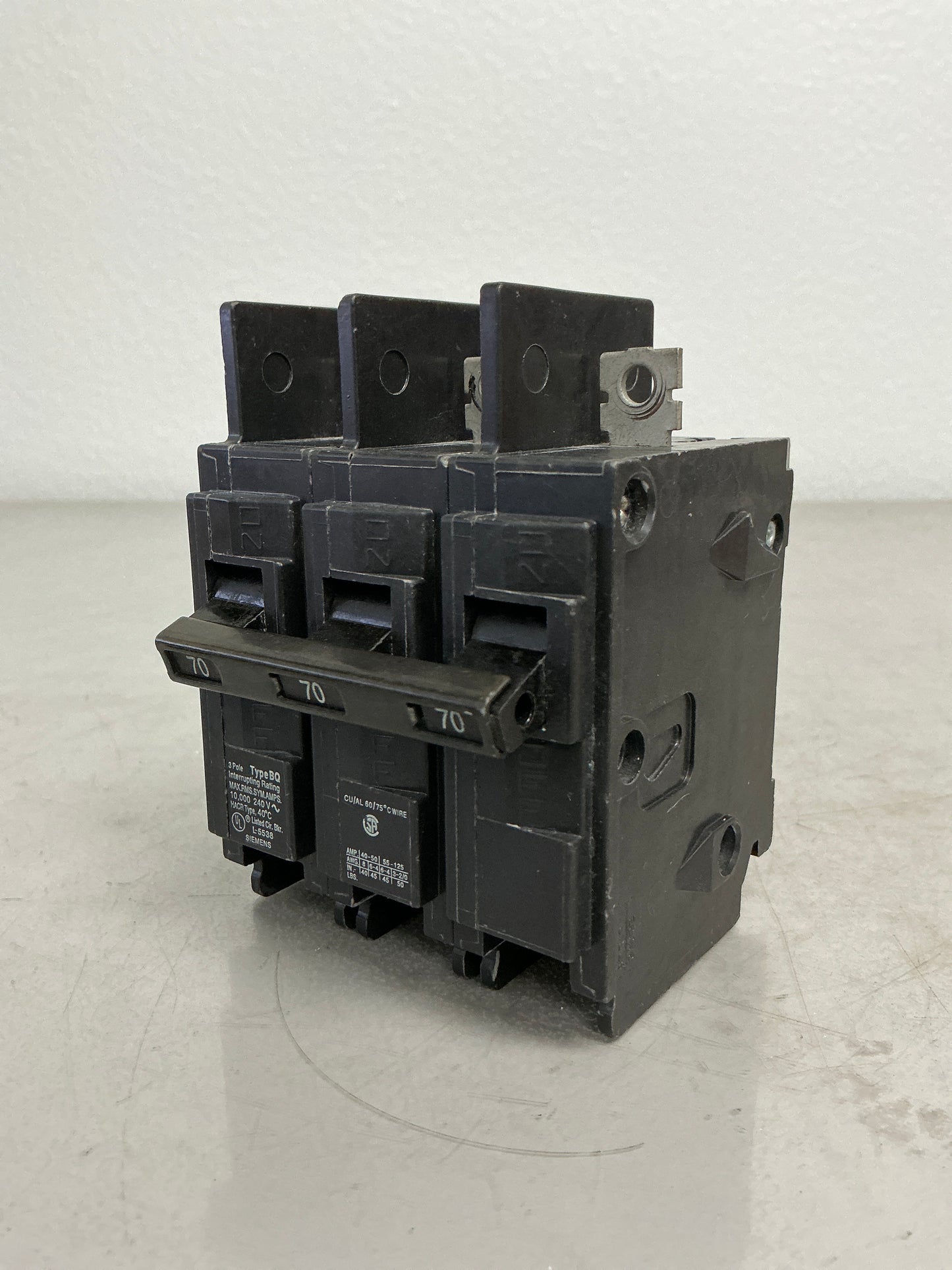 Used Siemens BQ3B070 3 Pole, 70 Amps, 240 volts