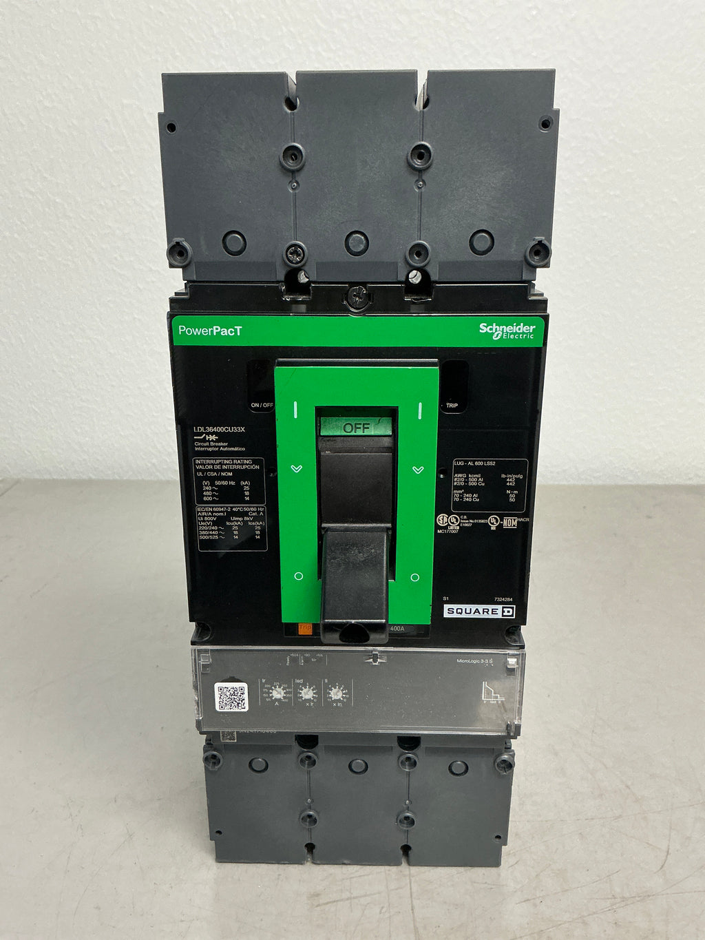 *CHIPPED* Used Square D LDL36400CU33X 3 Poles, 400 Amps