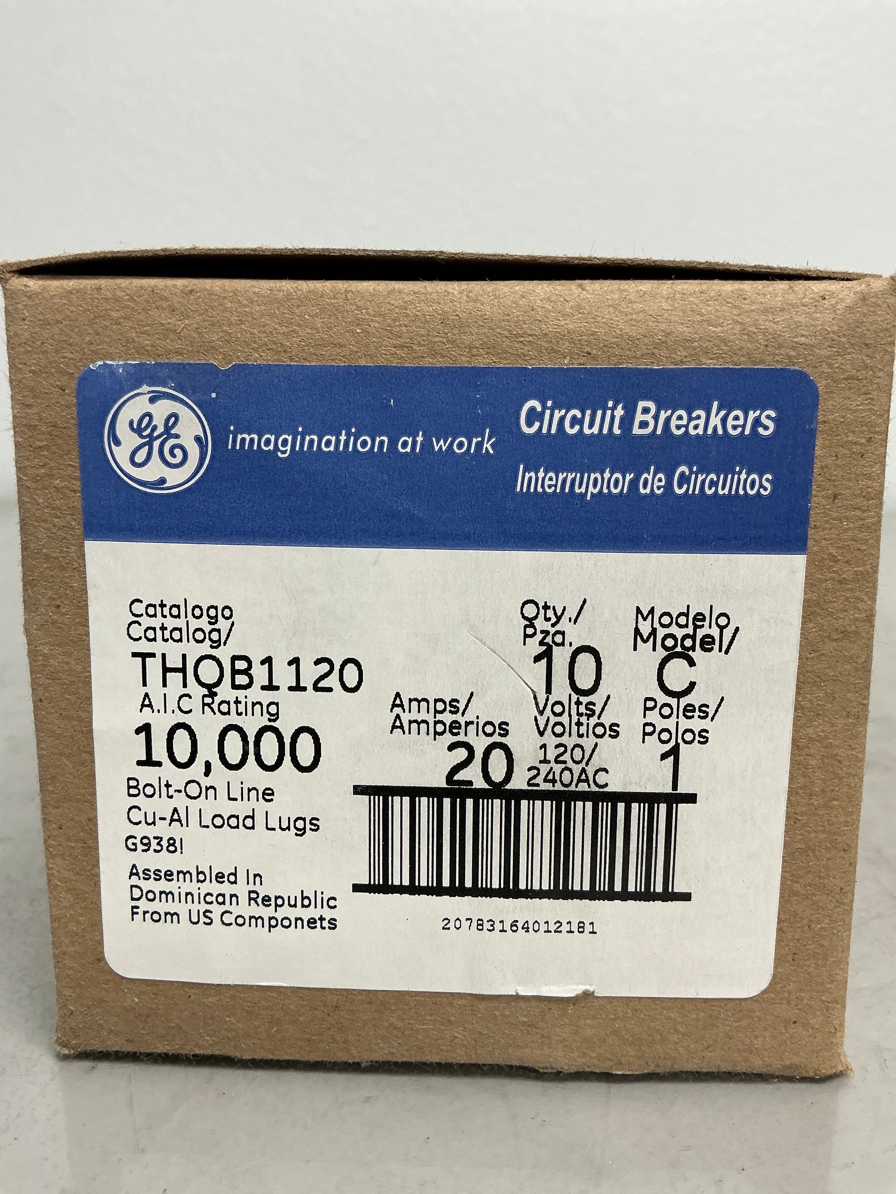 New THQB1120 1 Pole, 20 Amps, 240 Volts