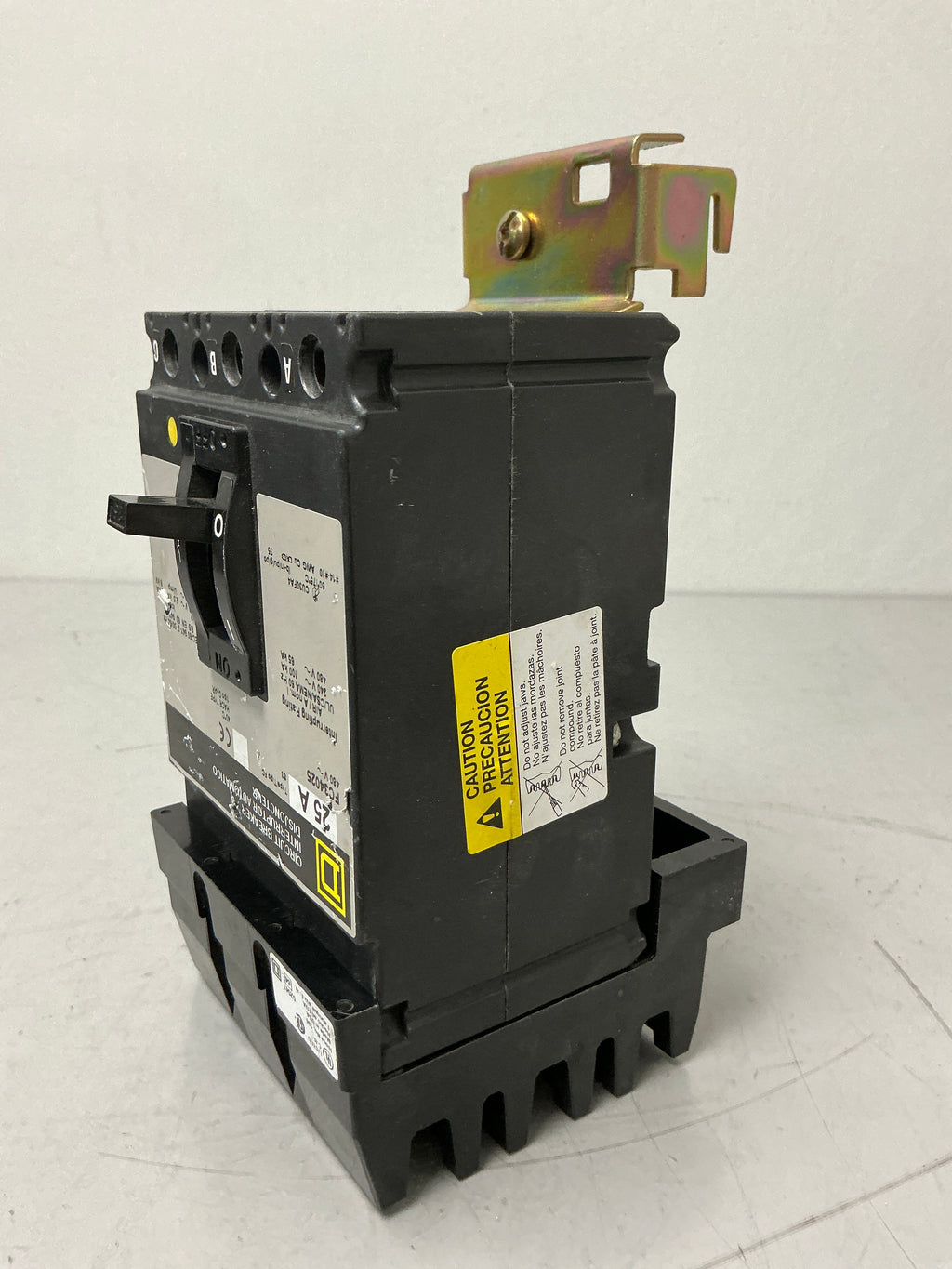 Used Square D FC34025 3 Pole, 25 Amps, 480 Volts Circuit Breaker