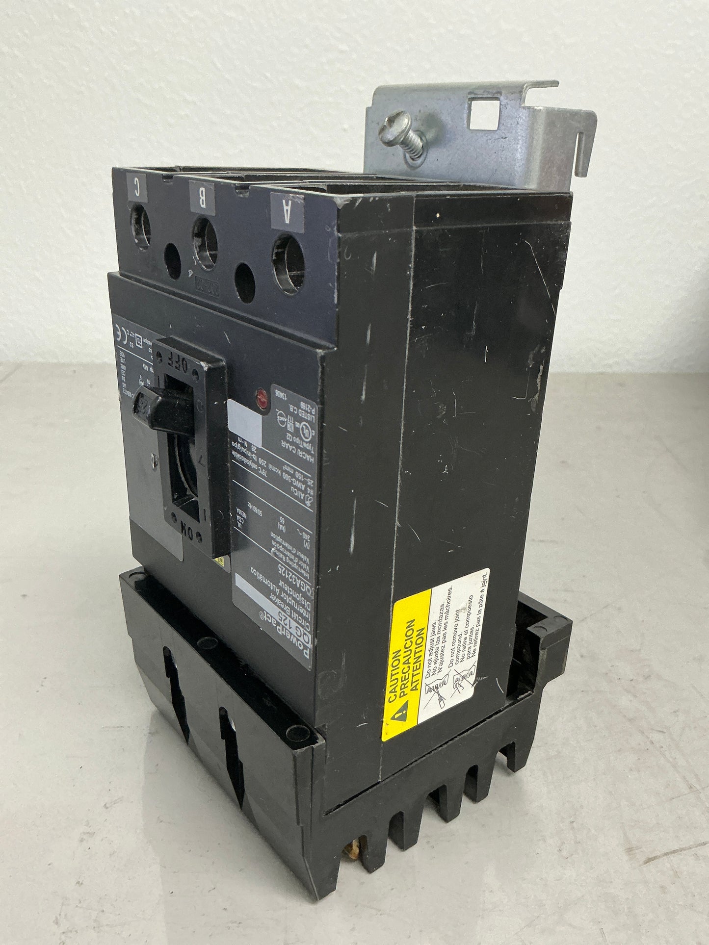 Used Square D QGA32125 3 Pole, 125 Amps, 240 Volts