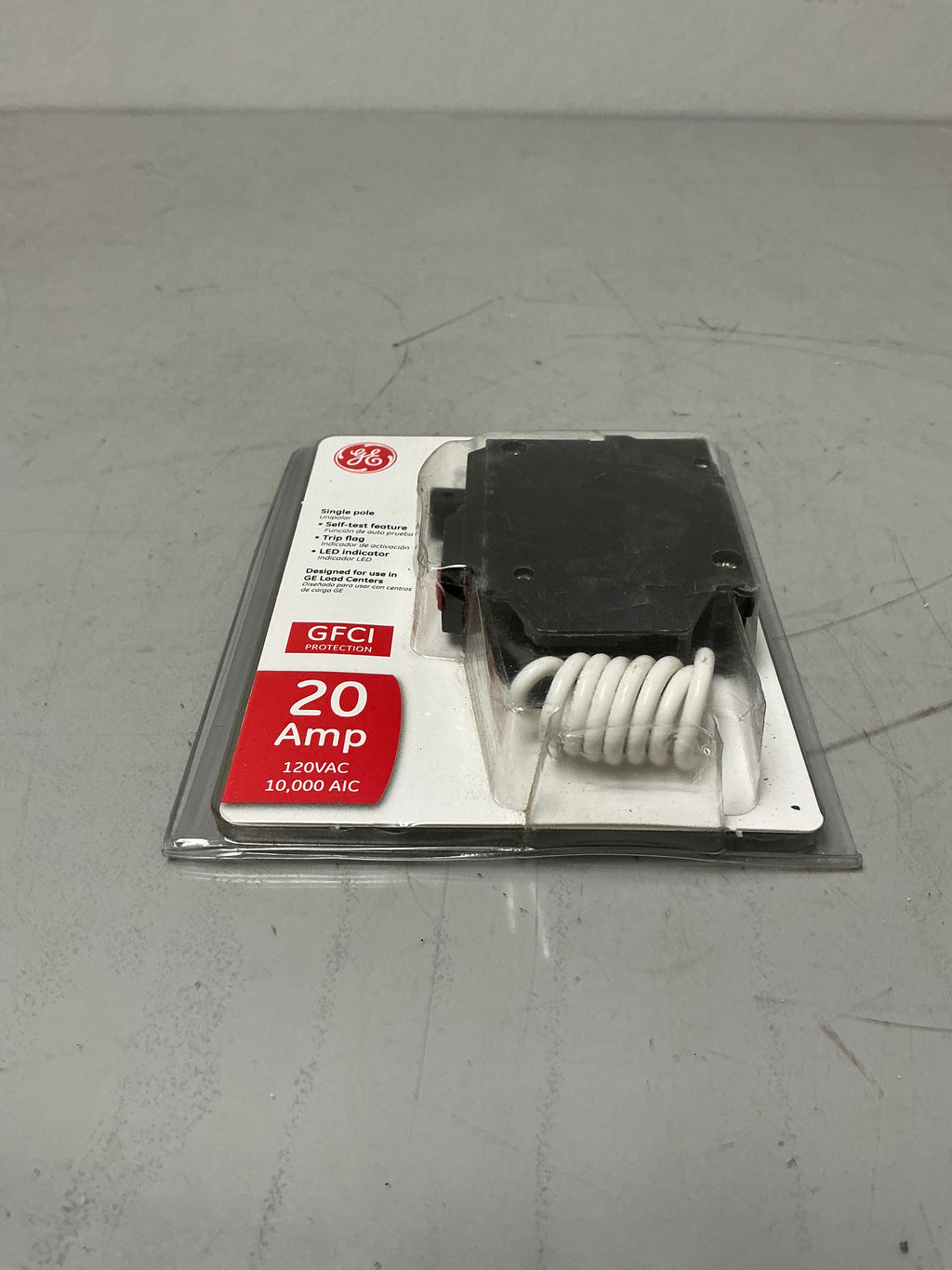 New GE THQL1120GFTP 1 Pole, 20 Amps, 120 Volts, Circuit Breaker