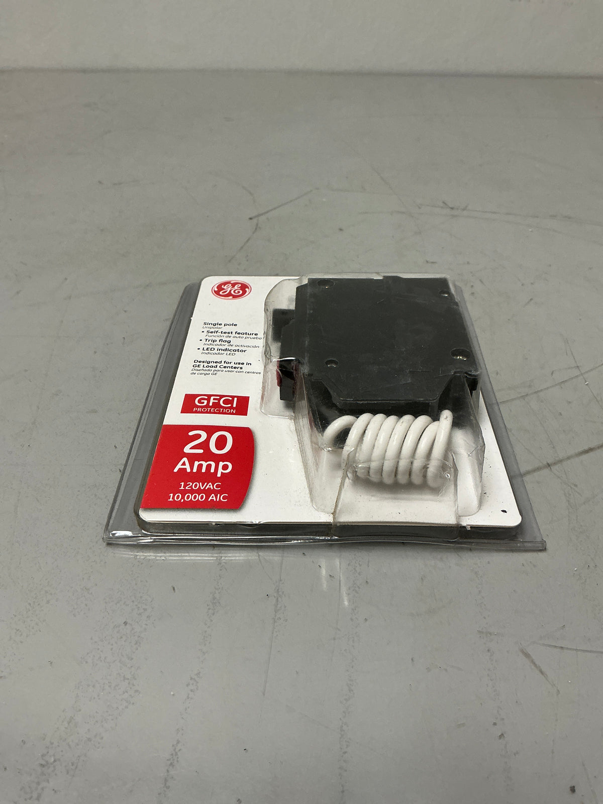 New GE THQL1120GFTP 1 Pole, 20 Amps, 120 Volts, Circuit Breaker