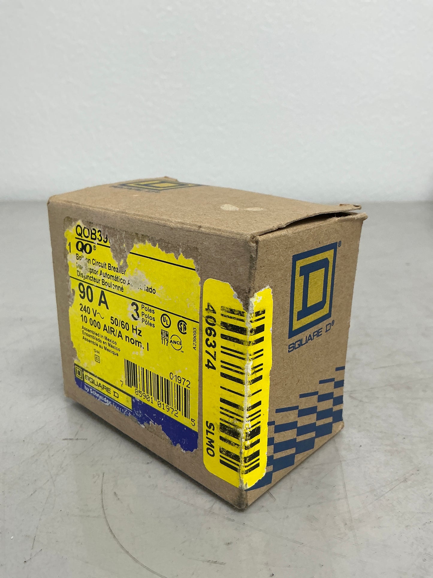 New Square D QOB390 3 Pole, 90 Amps, 240 Volts