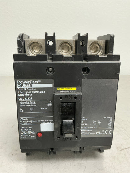 *CHIPPED* Used Square D QBL32225 3 Pole, 225 Amps, 240 Volts