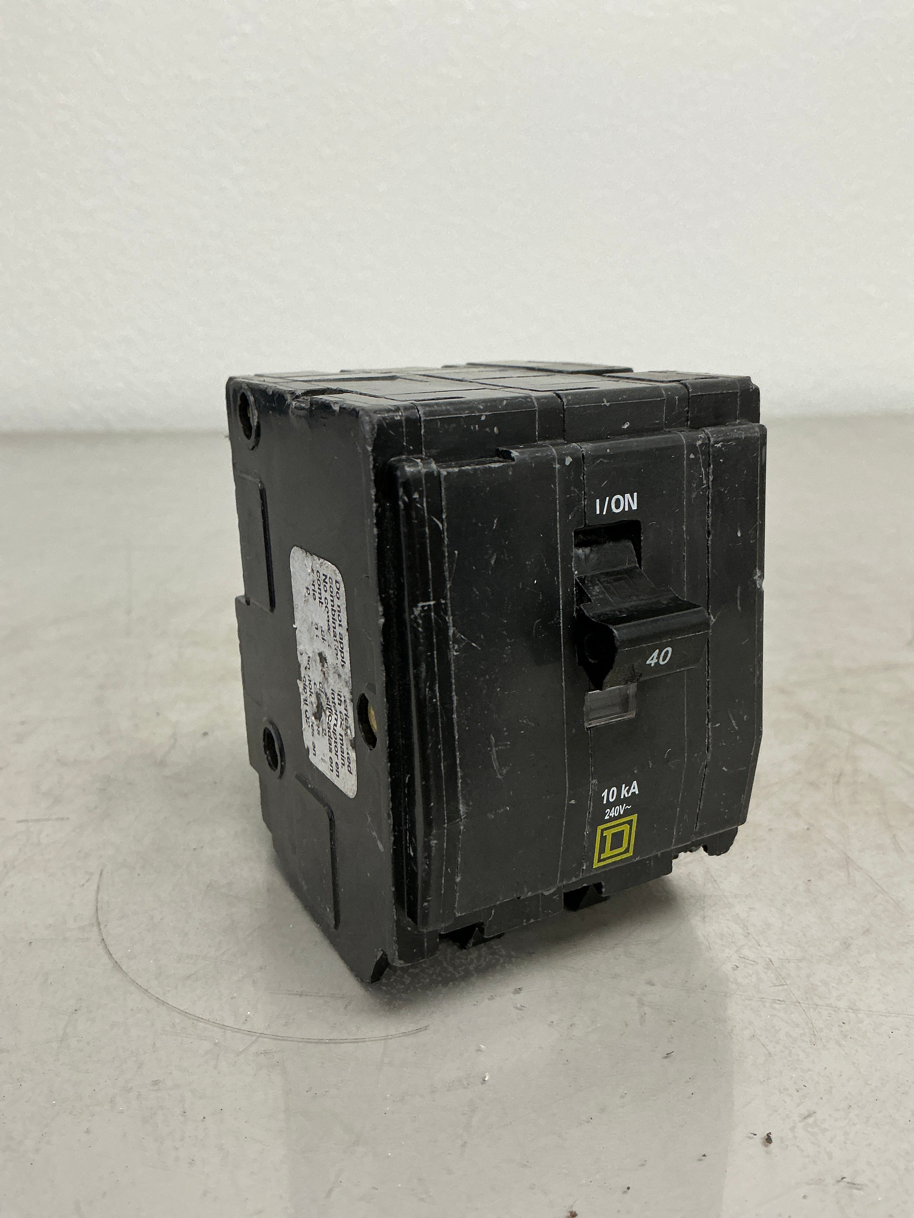Used Square D QO340 3 Pole, 40 Amps, 240 Volts