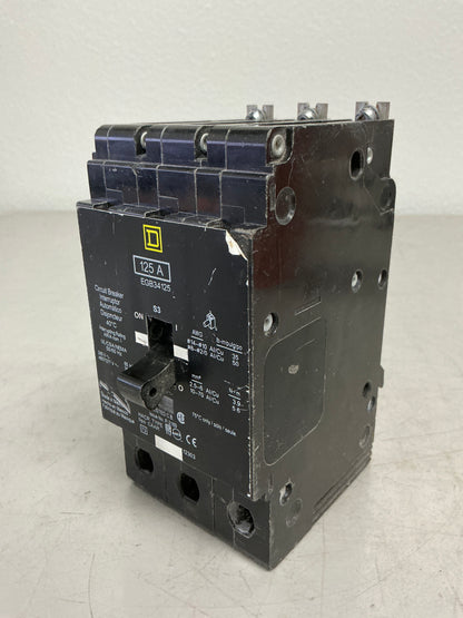 Used Square D EGB34125 3 Pole, 125 Amps, 480 Volts