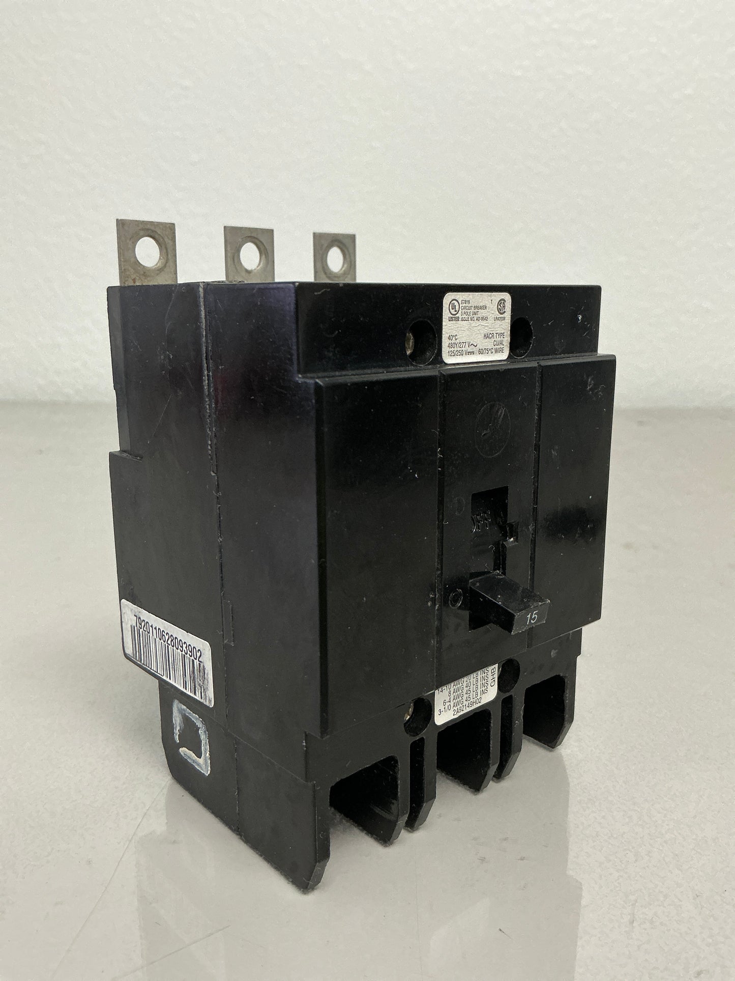 Used GHB3015 3 Pole, 15 Amps, 480 Volts