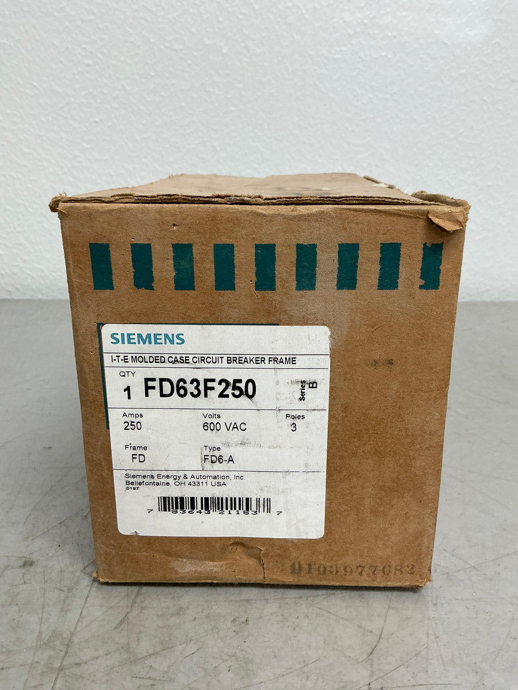 New Siemens FD63F250 3 Pole, 250 Amps, 600 Volts