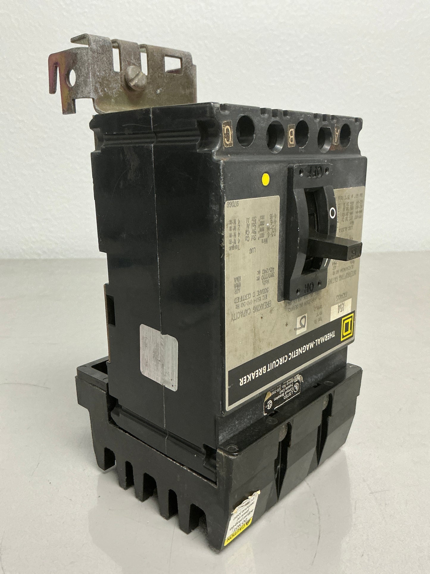 Used Square D FA34015 3 Pole, 15 Amps, 480 volts