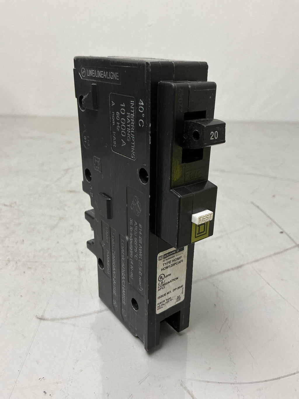 New Square D HOM120PCAFI 1 Pole, 20 Amps, 120 Volts Circuit Breaker
