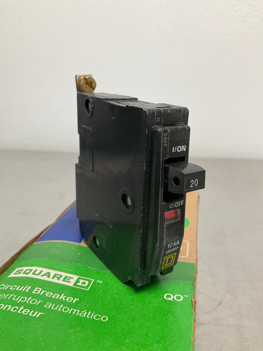 New Square D QOB120 1 Pole, 20 Amps, 240 Volts