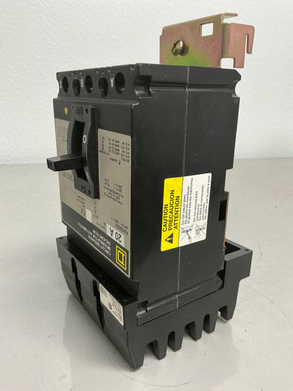 Used Square D FA32020 3 Pole, 20 Amps, 240 Volts