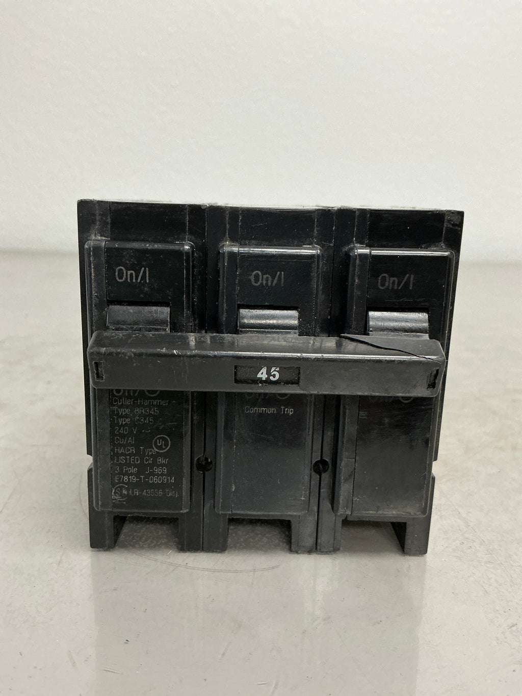 Used BR345 3 Pole, 45 Amps, 240 Volts