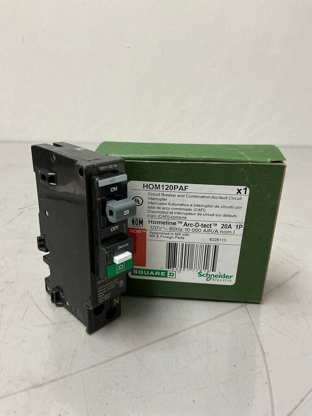New Square D HOM120PAF 1 Pole, 20 Amps, 120 Volts Circuit Breaker