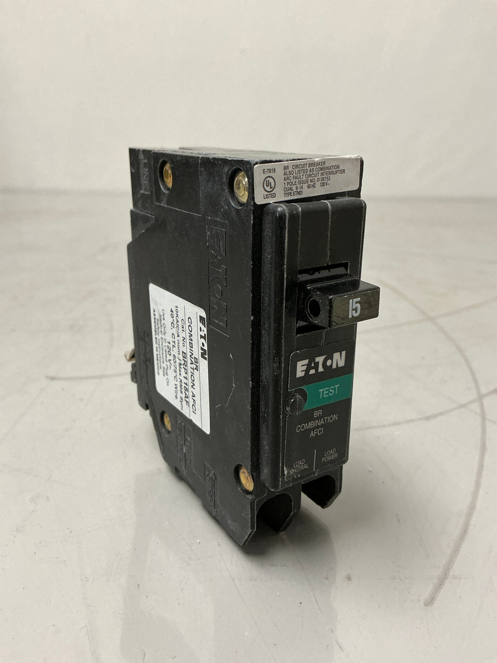 New Eaton BRP115DF 1 Pole, 15 Amps, 120 Volts Circuit Breaker