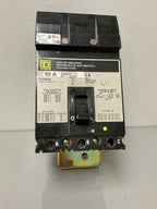 Used Square D FH36050 3 Pole, 50 Amps, 600 Volts, Circuit Breaker