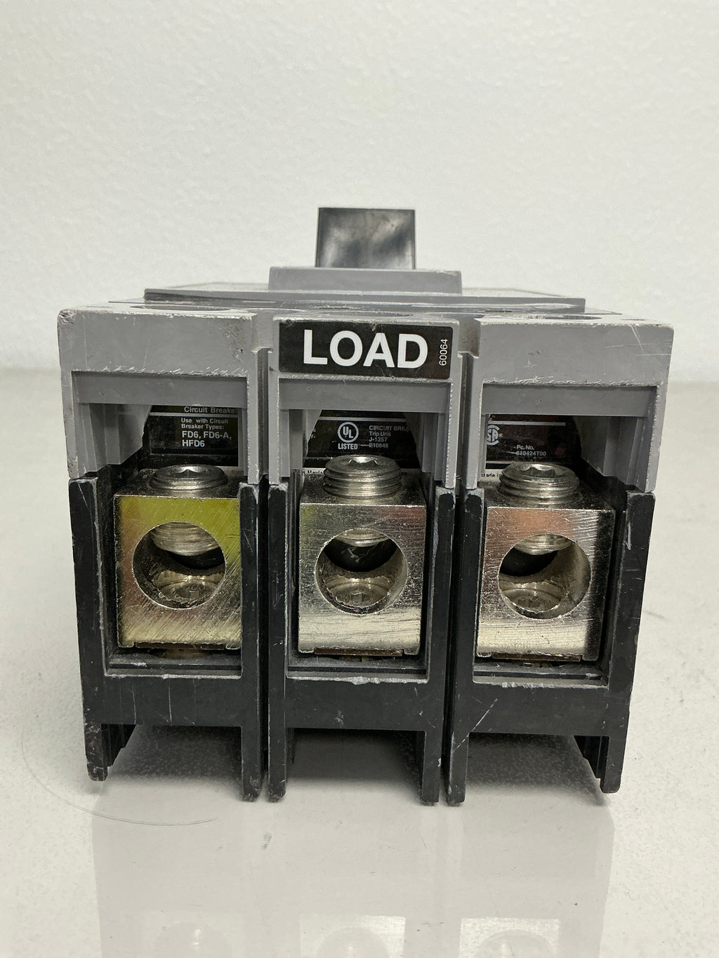 Used HFD63B100 600 Volts, 100 Amps, 3 Poles Breaker