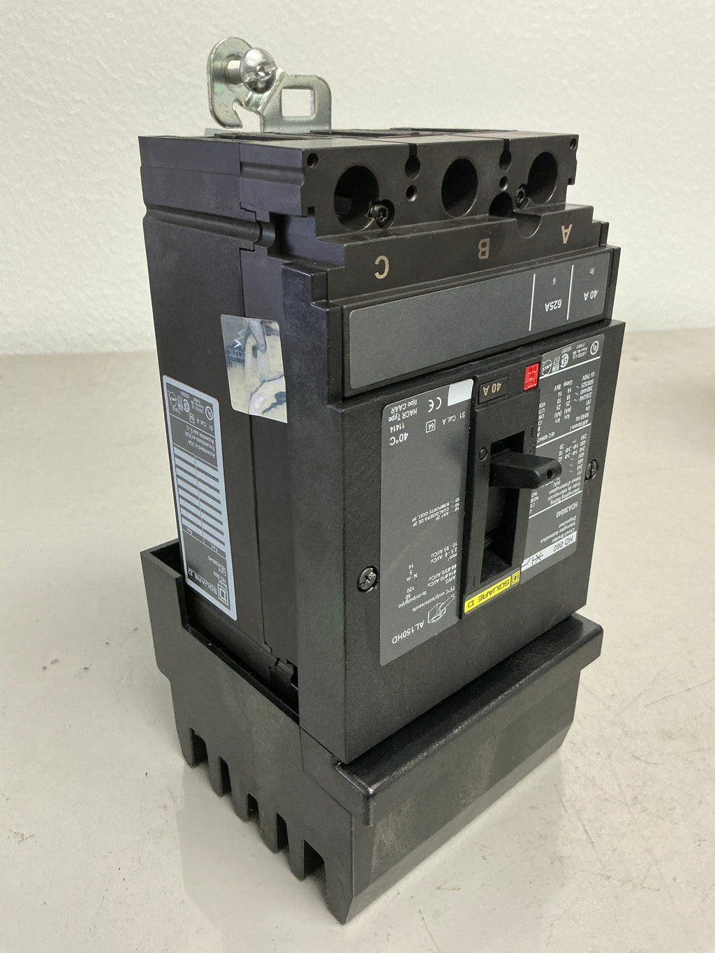 Used Square D HDA36040 3 Pole, 40 Amps, 600 Volts