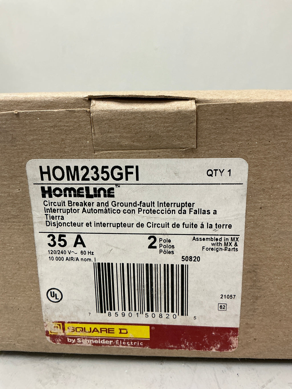 New Square D HOM235GFI 2 Pole, 35 Amps, 240 Volts Circuit Breaker