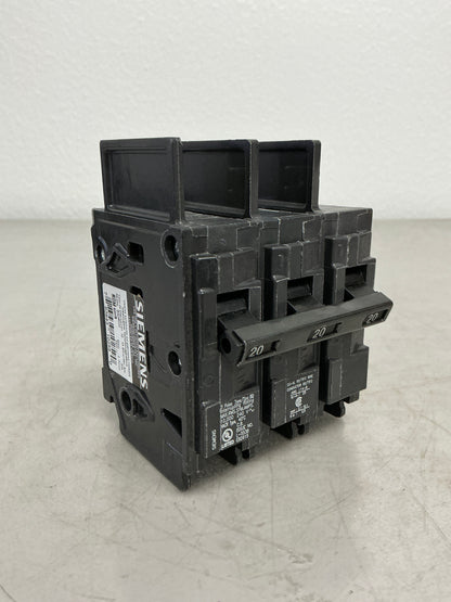Used Siemens BQ3B020 3 Pole, 20 Amps, 240 Volts