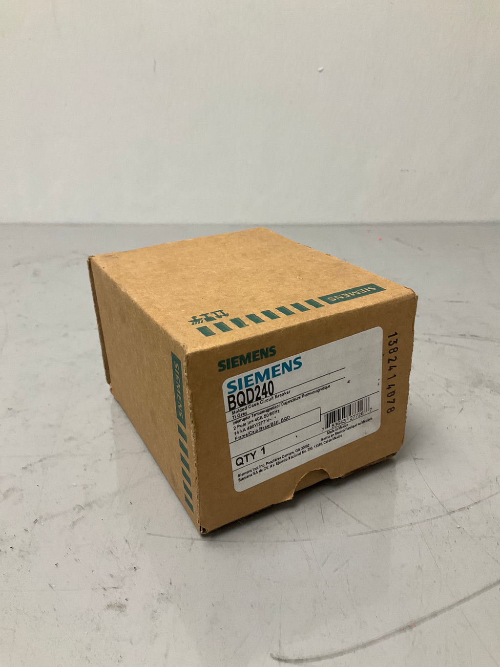 New Siemens BQD240 2 Pole, 40 Amps, 480 Volts Circuit Breaker