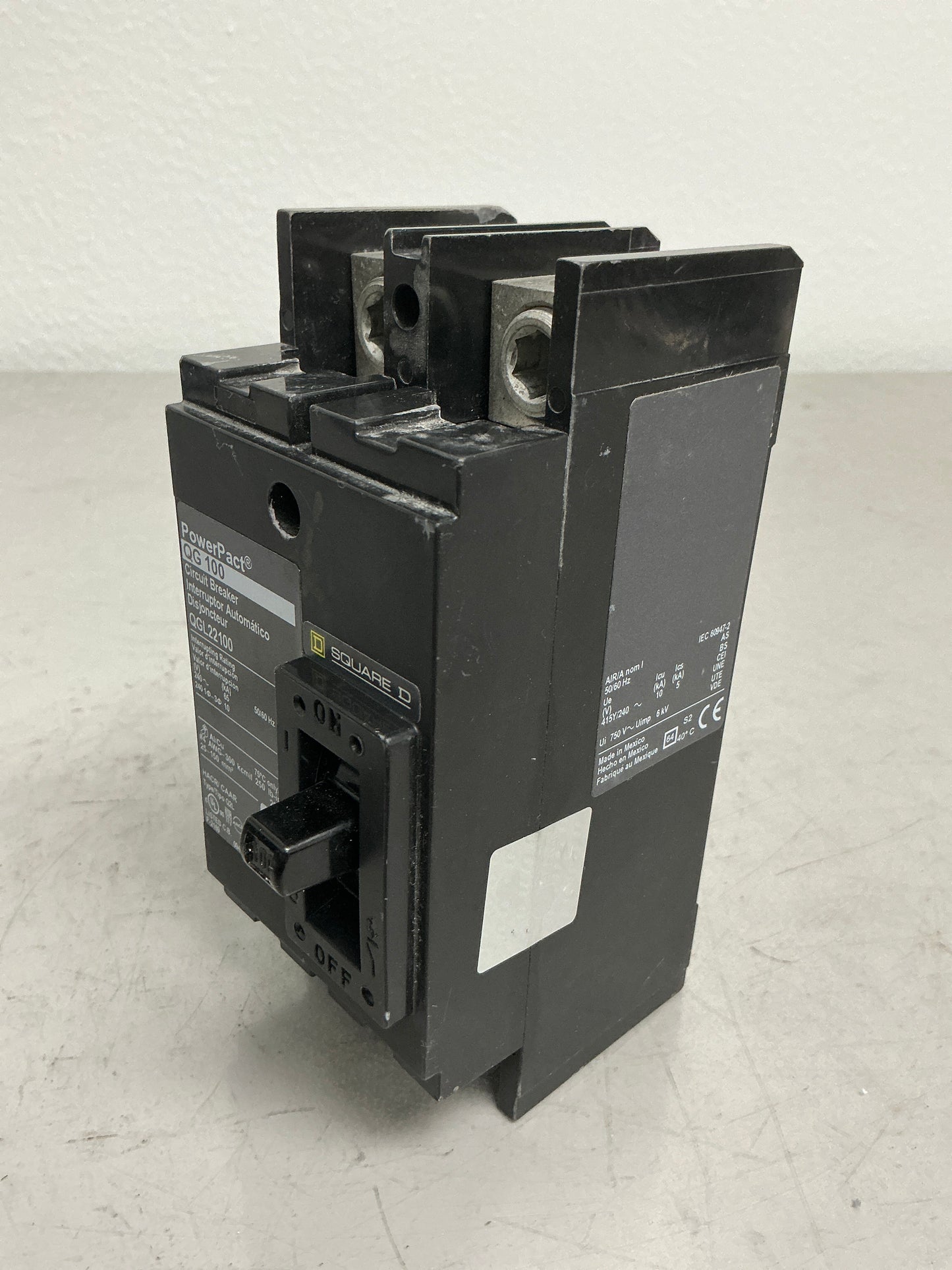 Used Square D QGL22100 2 Pole, 100 Amps, 240 Volts