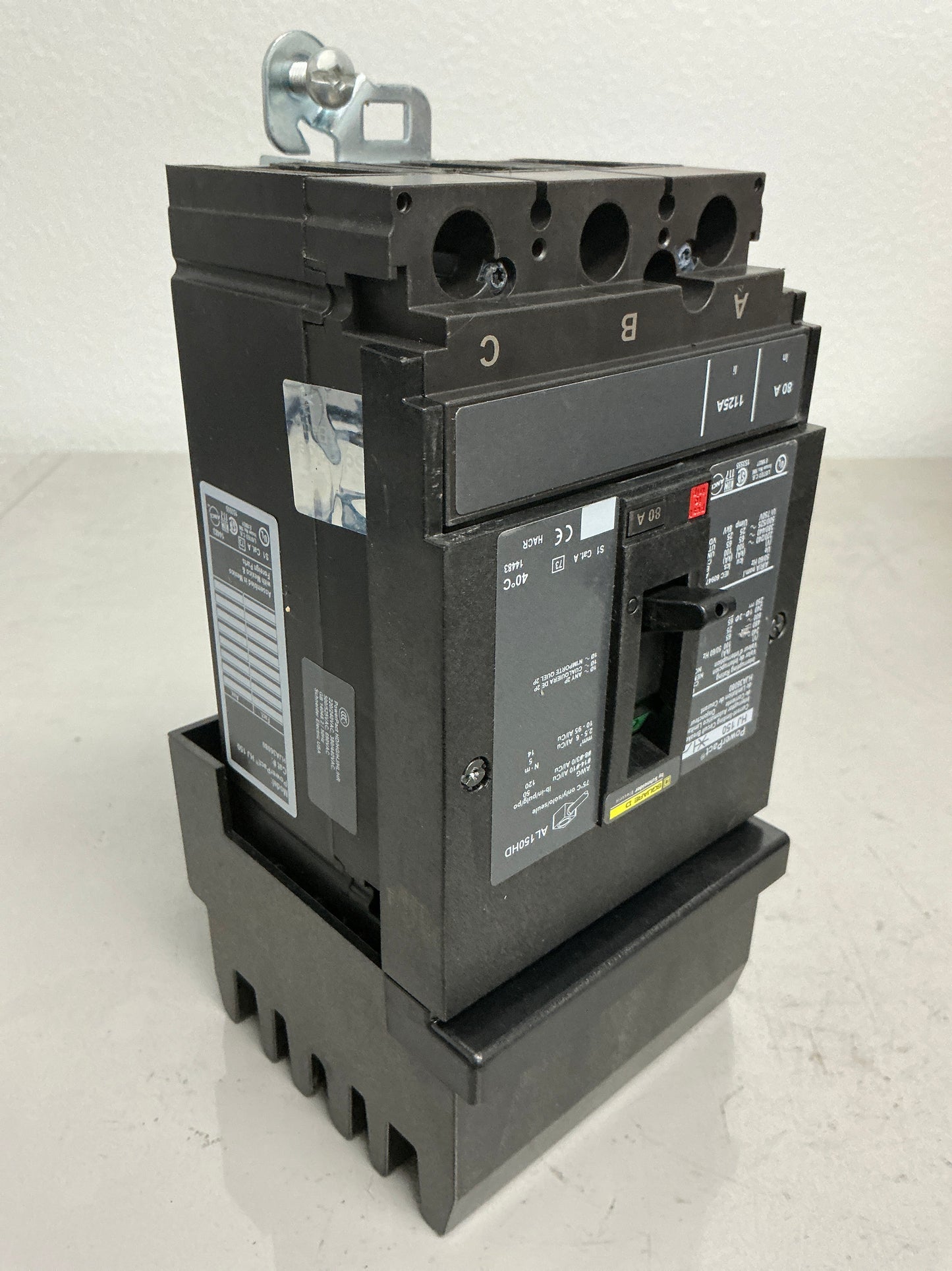 Used Square D HJA360803 Pole, 80 Amps, 600 Volts