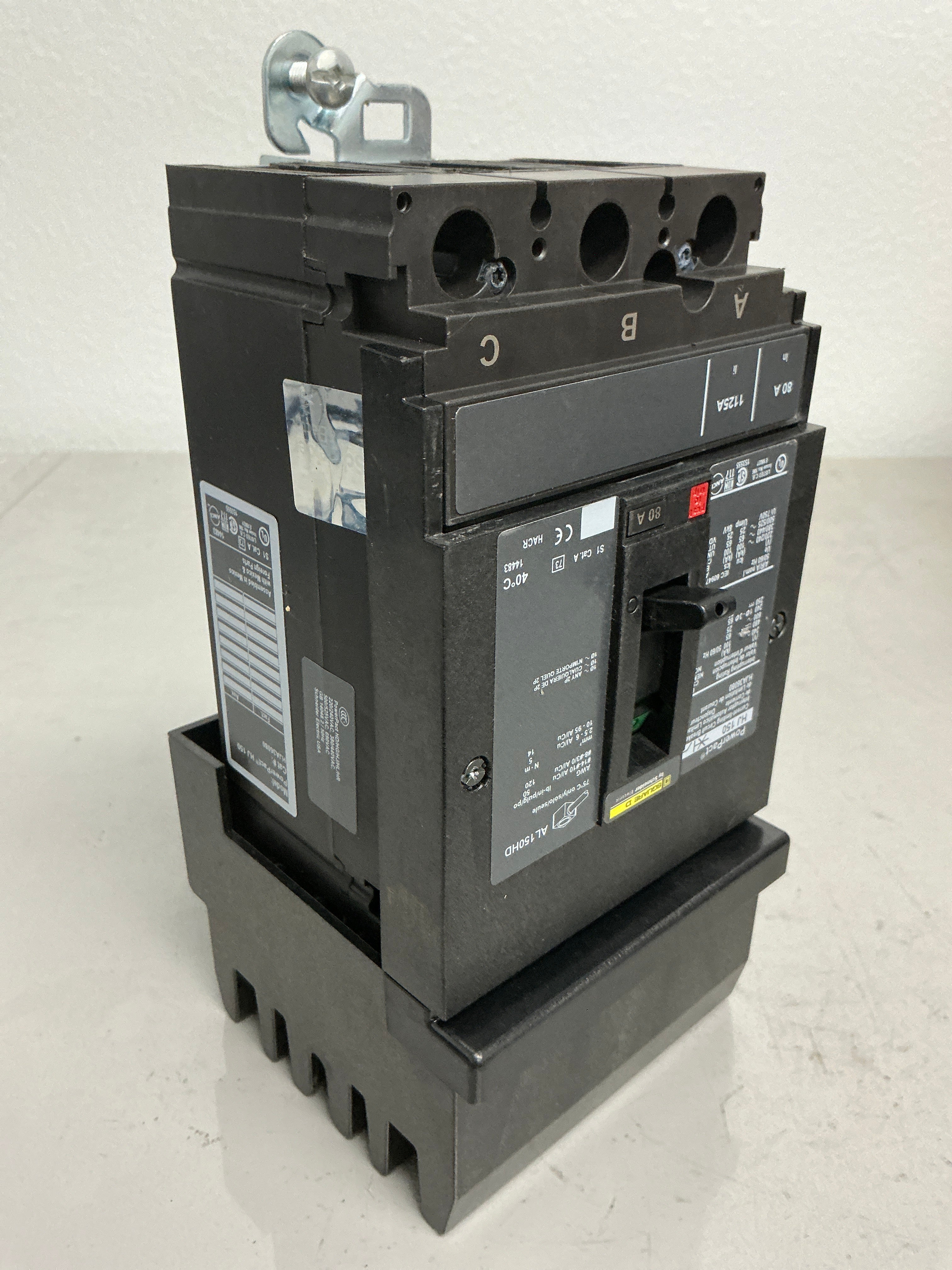 Used Square D HJA360803 Pole, 80 Amps, 600 Volts