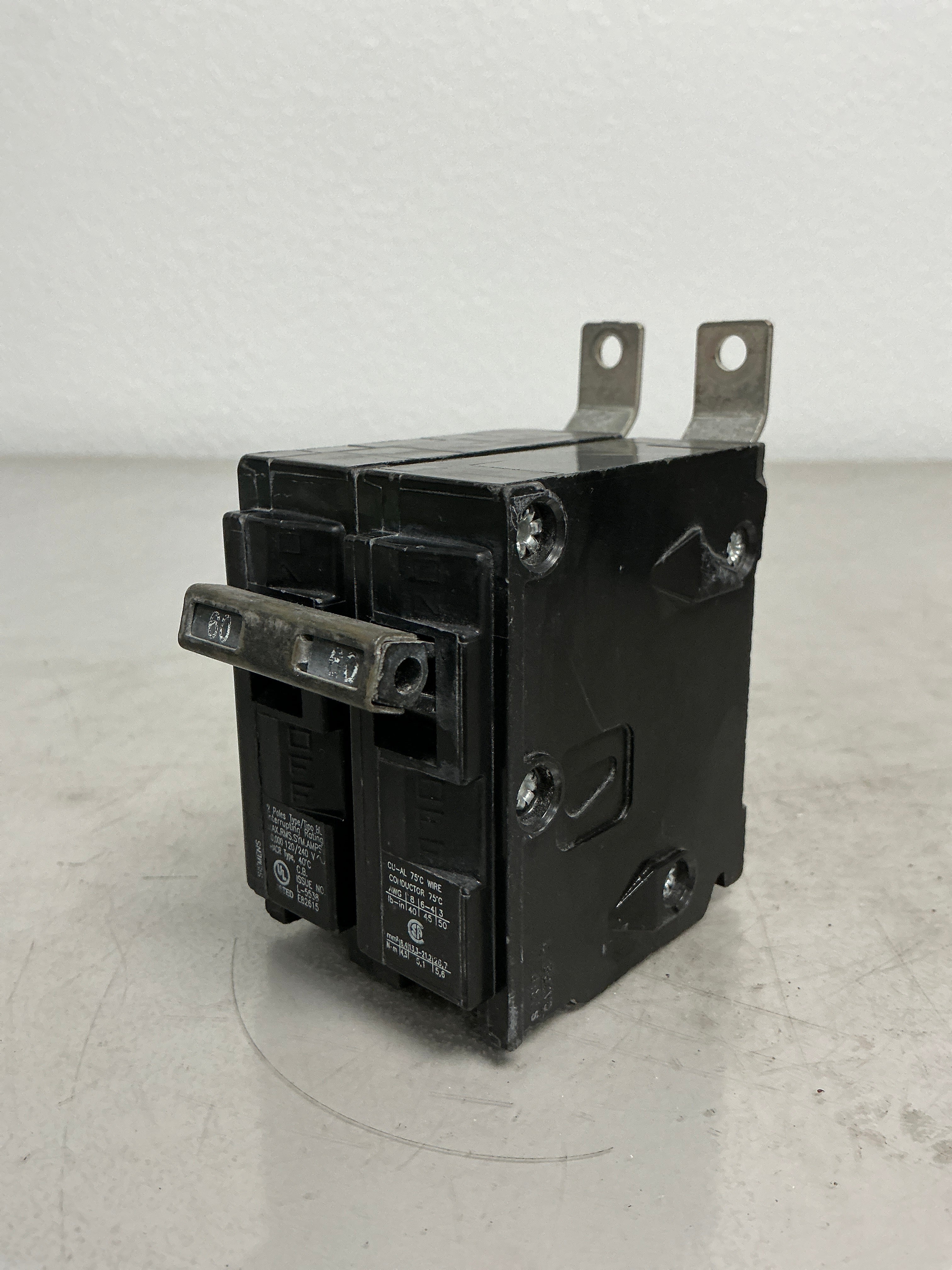 Used Siemens B260 2 Pole, 60 Amps, 240 Volts