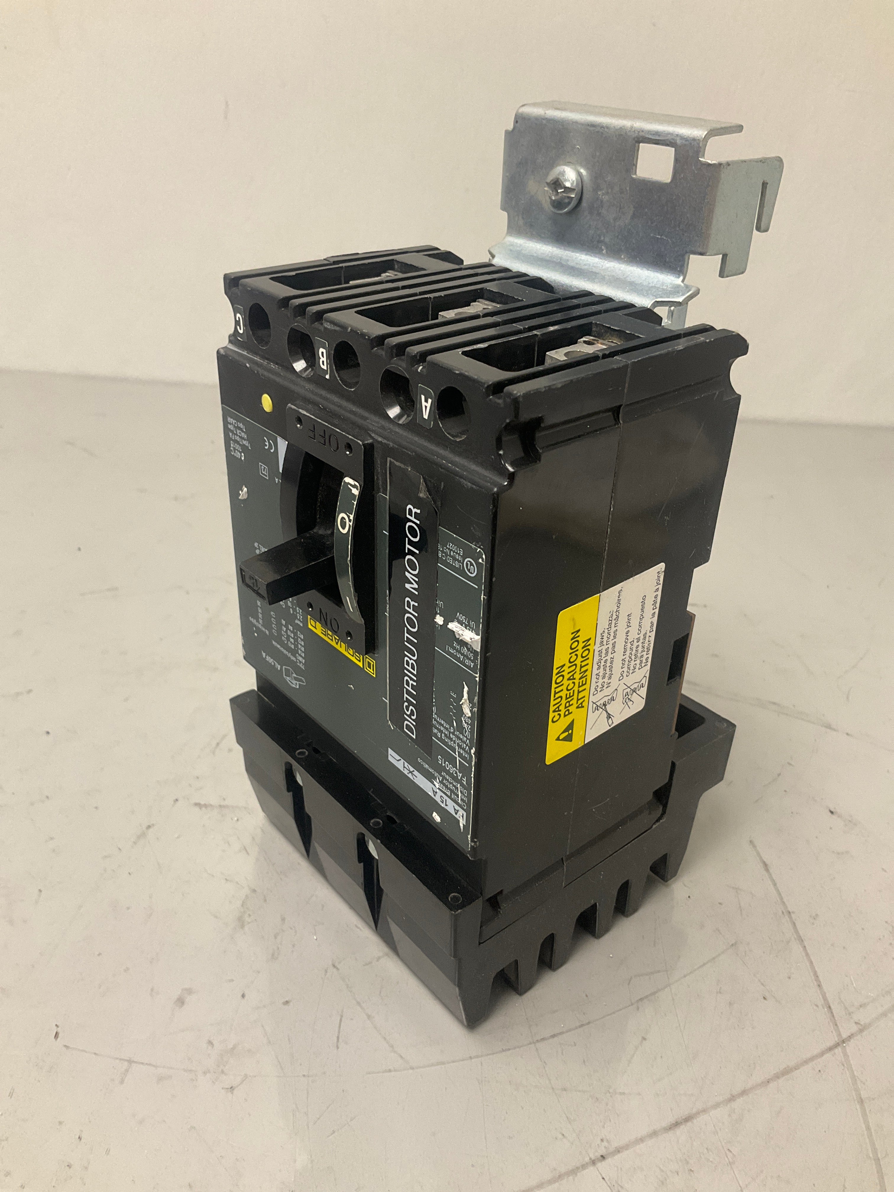 Used Square D FA36015 3 Pole, 15 Amps, 600 Volts Circuit Breaker