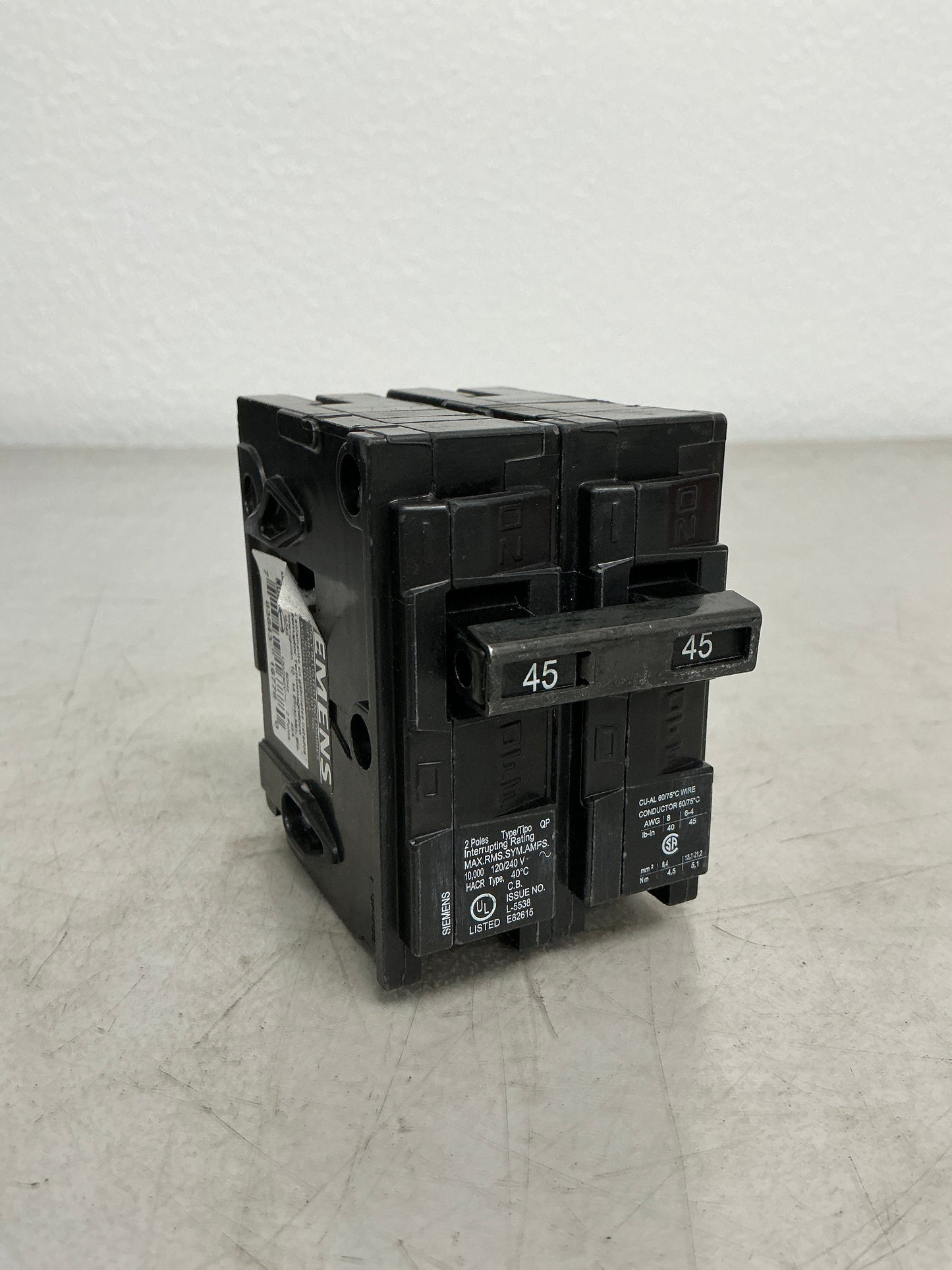 New Siemens Q245 2 Pole, 45 Amps, 240 Volts