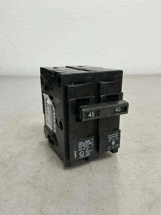New Siemens Q245 2 Pole, 45 Amps, 240 Volts