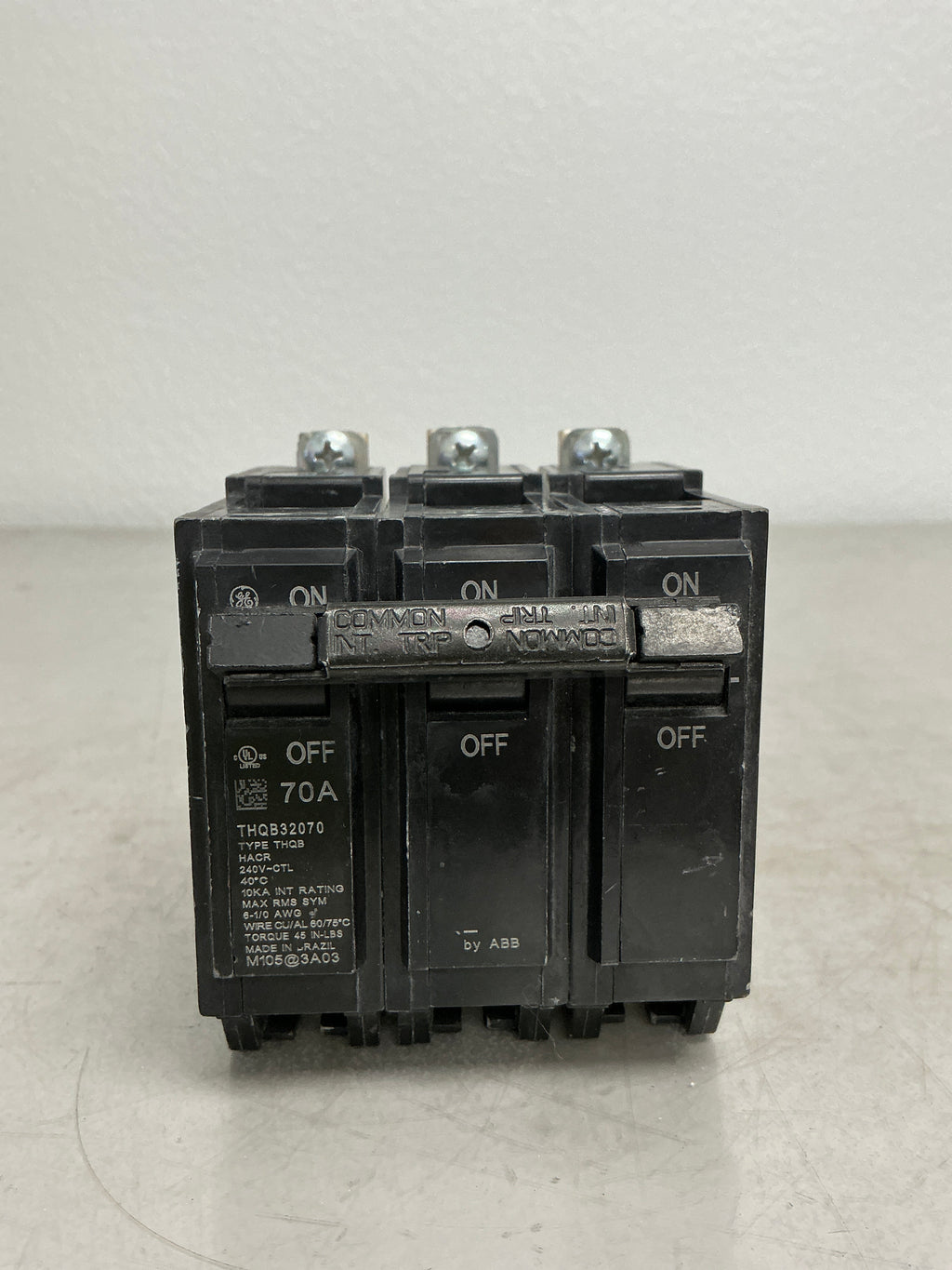 Used THQB32070 3 Pole, 70 Amps, 240 Volts