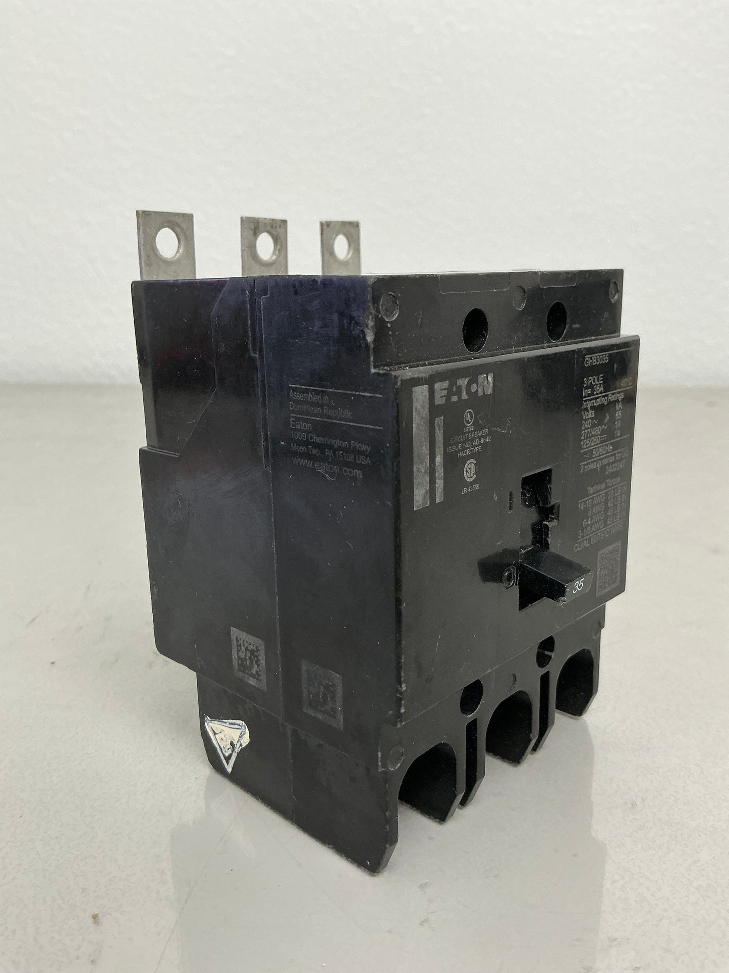 Used GHB3035 3 Pole, 35 Amps, 480 Volts