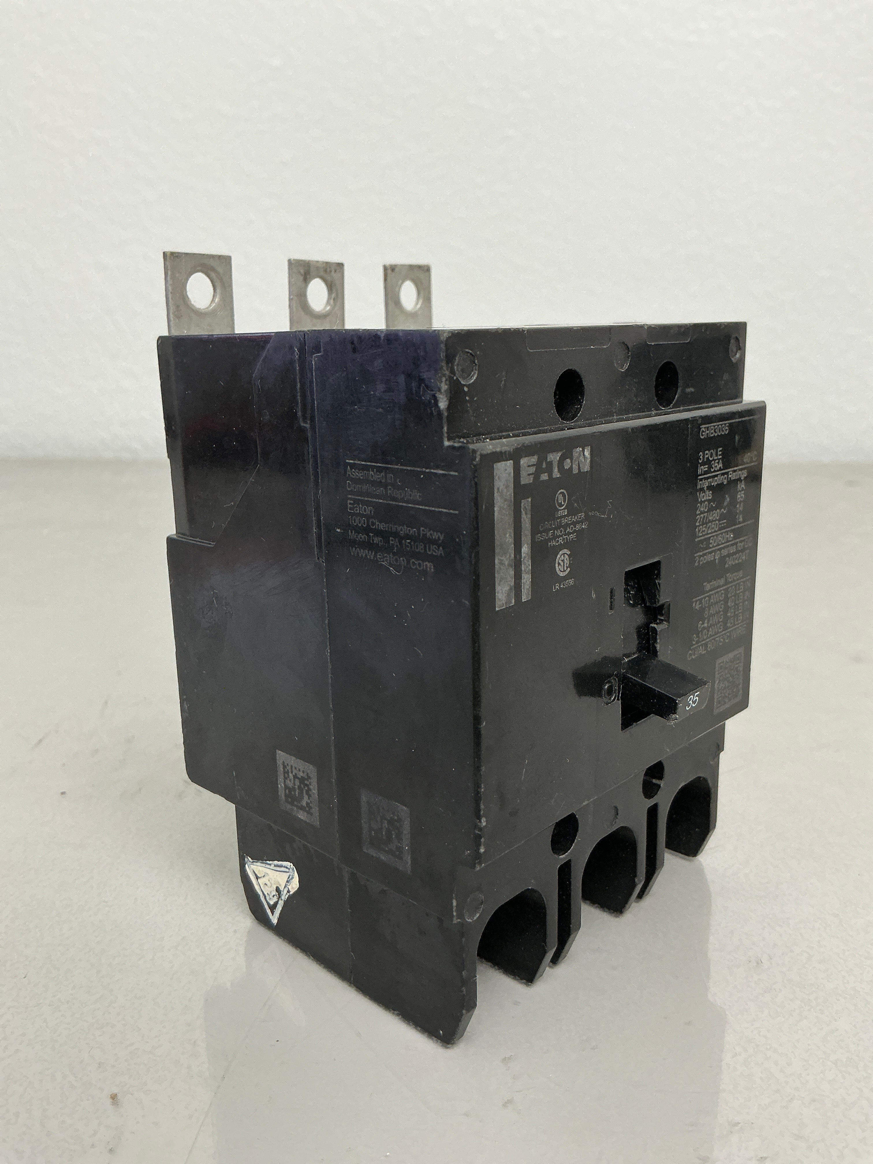 Used GHB3035 3 Pole, 35 Amps, 480 Volts