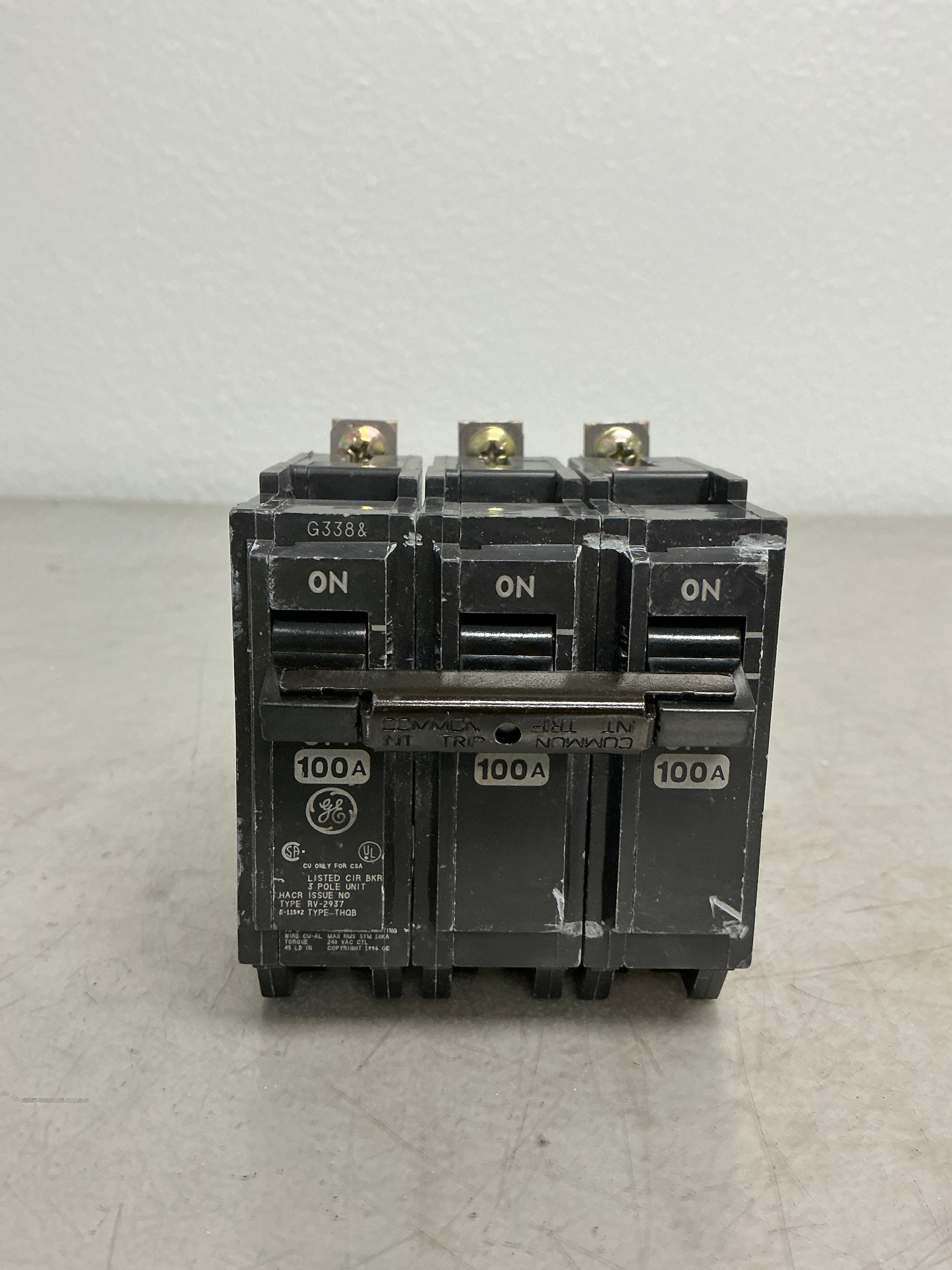 Used THQB32100 3 Pole, 100 Amps, 240 Volts