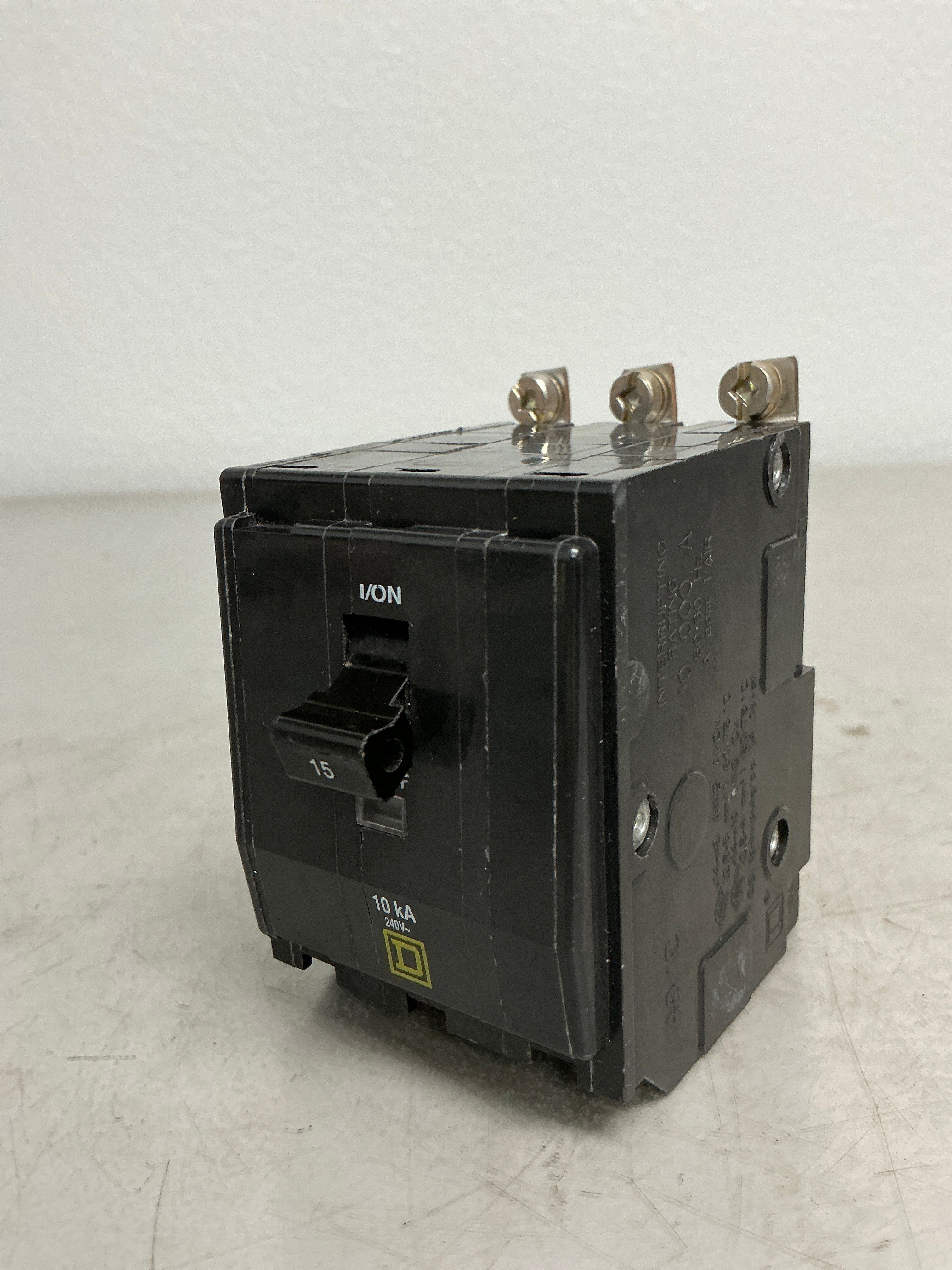 Used Square D QOB315 3 Pole, 15 Amps, 240 Volts