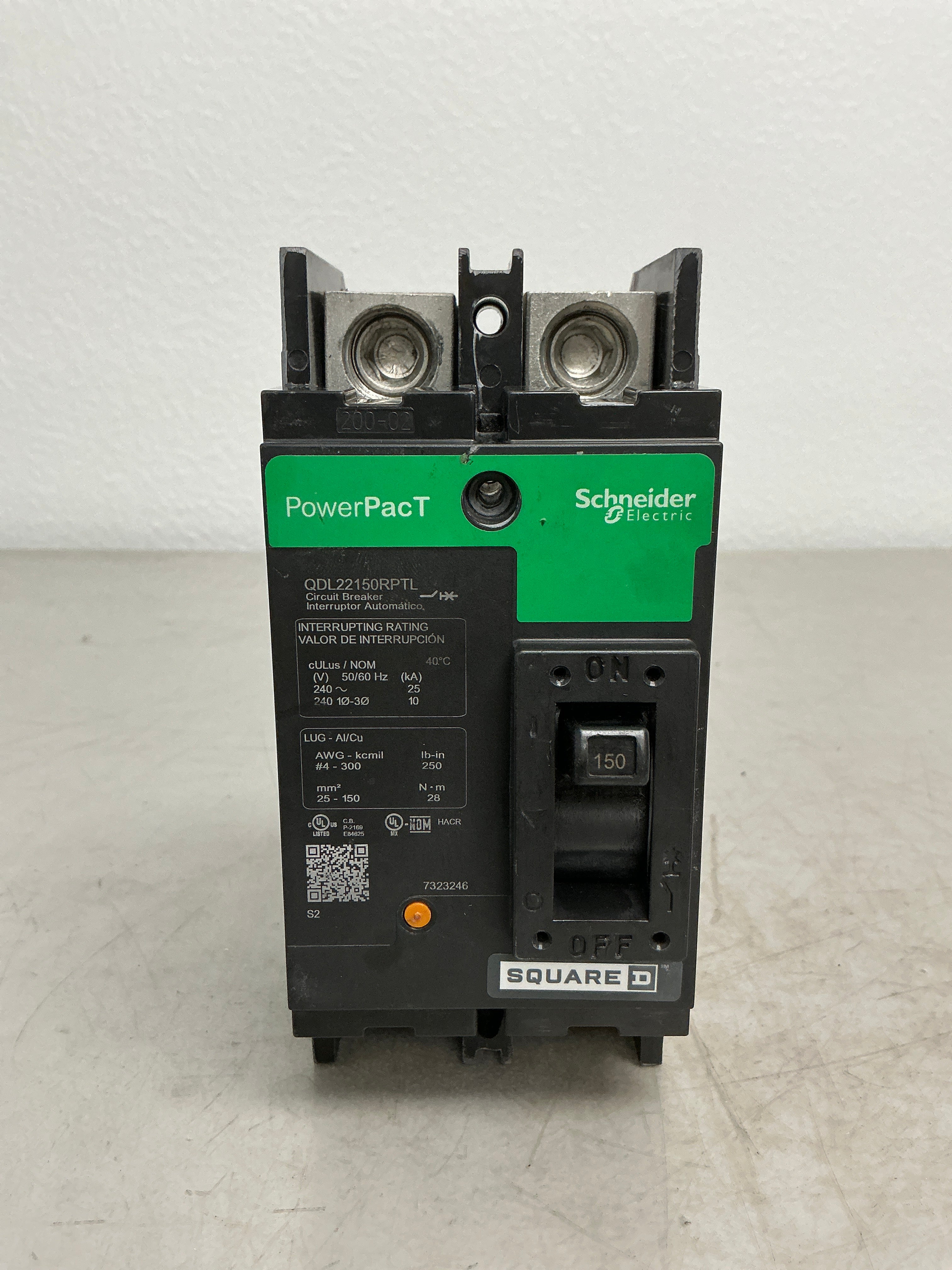 New Square D QDL22150RPTL 2 Pole, 150 Amps, 240 Volts Circuit Breaker