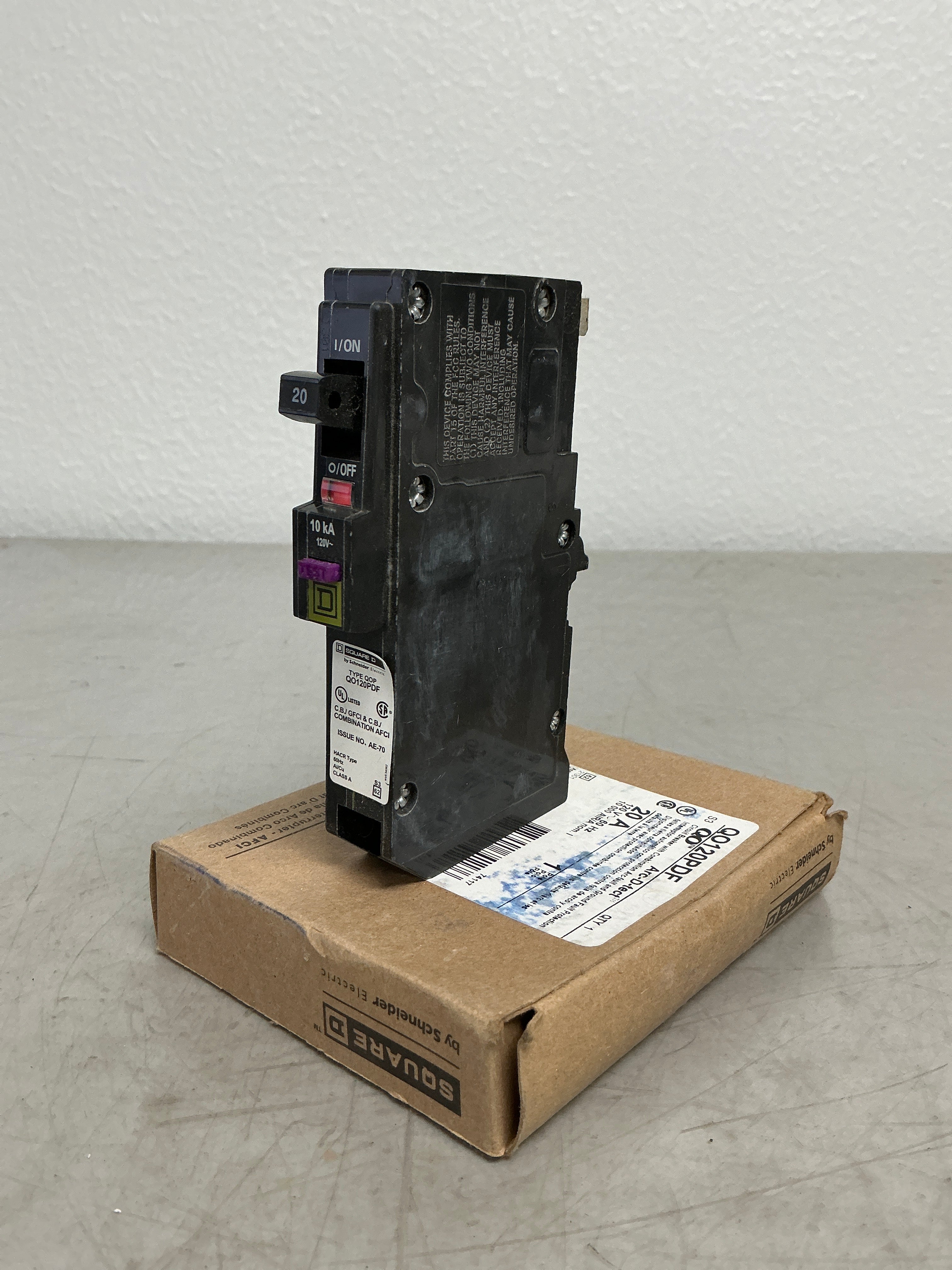 New Square D QO120PDF 1 Pole, 20 Amps, 240 Volts