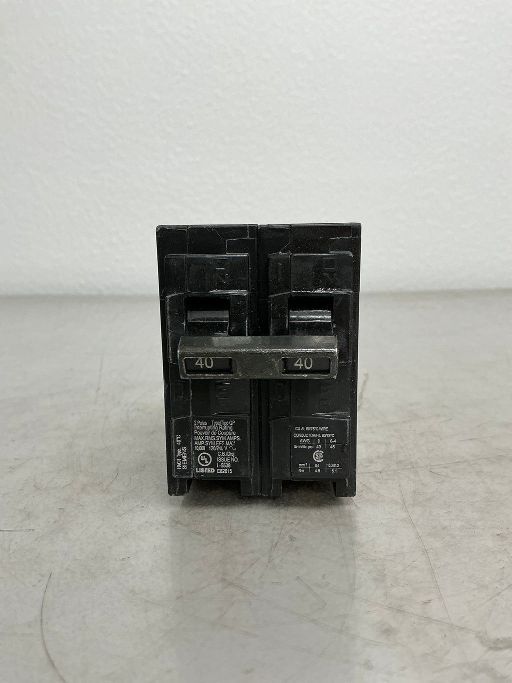 Used Siemens Q240 2 Pole, 40 Amps, 240 Volts