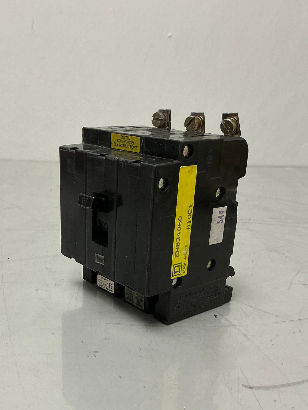 Used Square D EHB34060 3Pole, 60Amps, 480 Volts Circuit Breaker