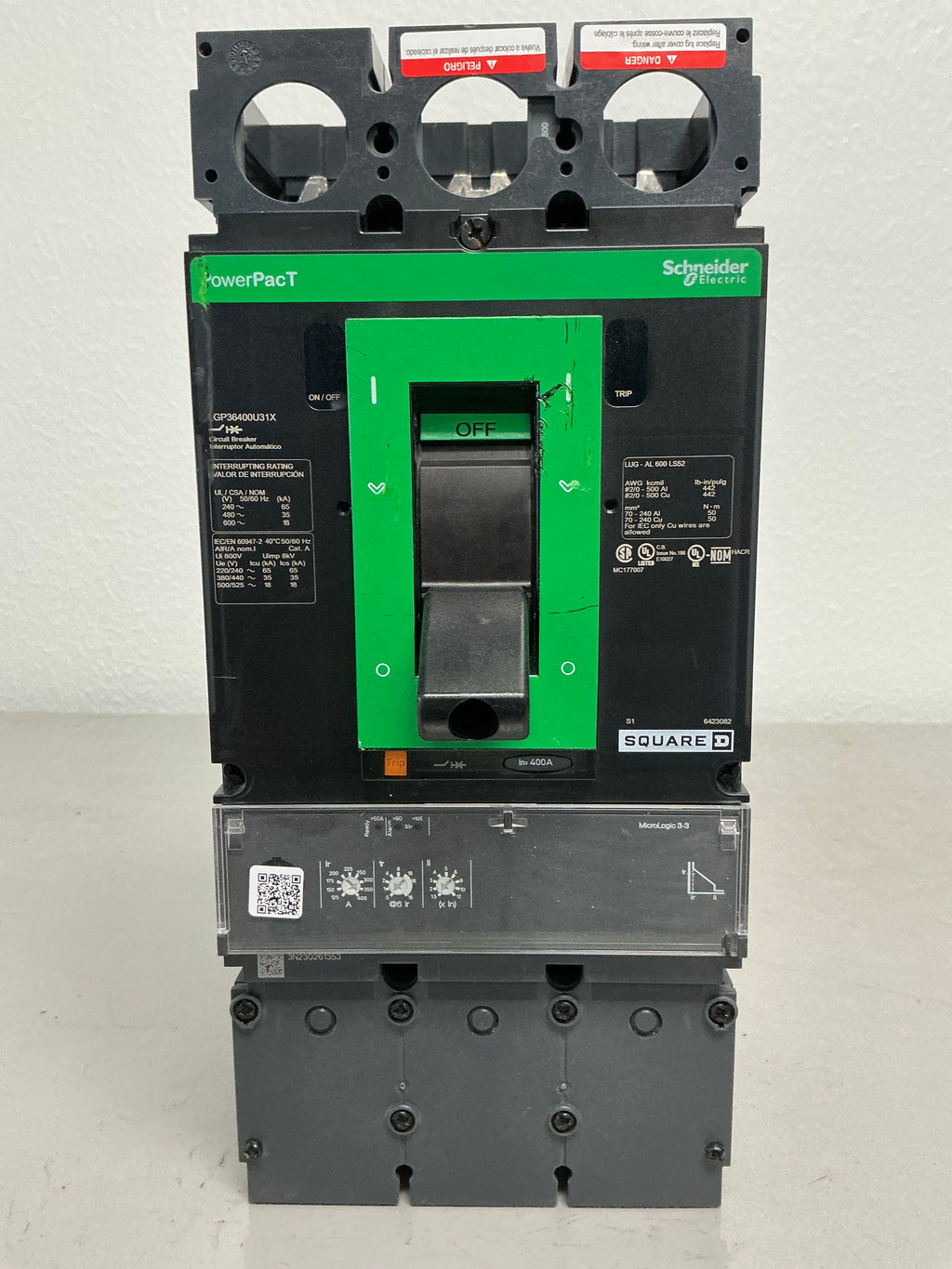 New Square D LGP36400U31X 400 Amps, 3 Pole