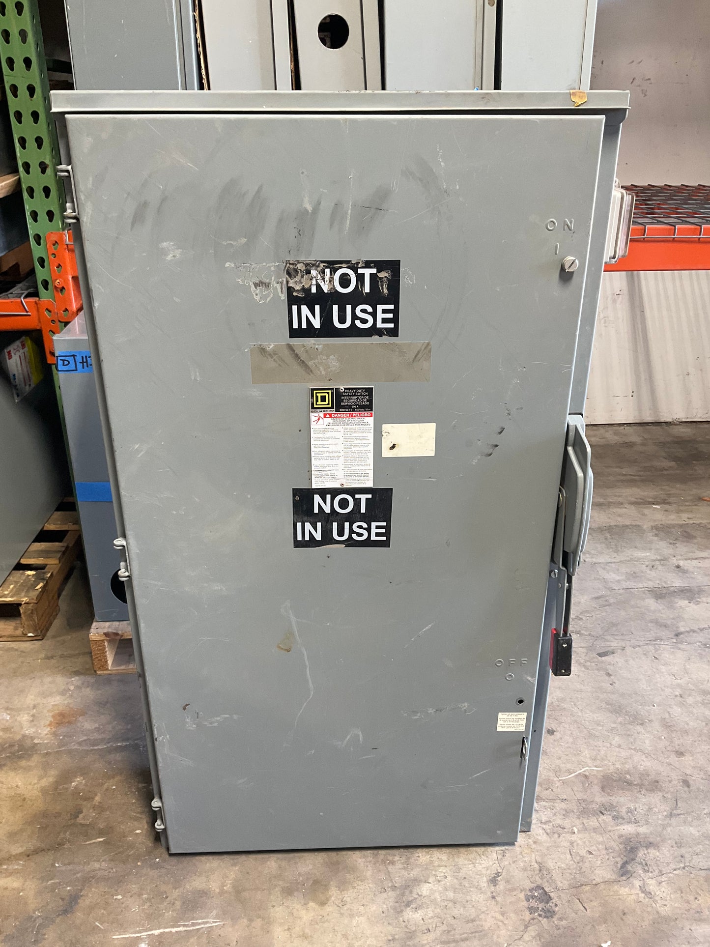 Used Square D H366NR Disconnect 600 Amp 600 Volt Fusible Outdoor