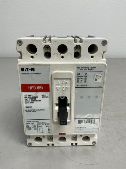 New HFD3150 3 Pole, 150 Amps, 600 Volts