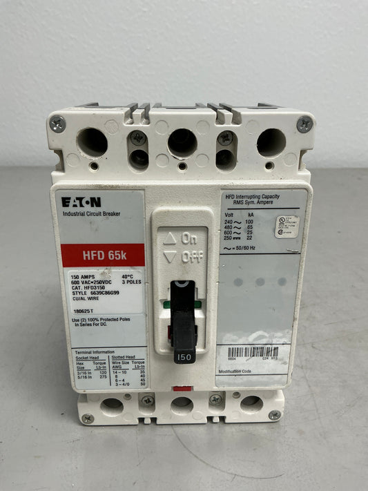 New HFD3150 3 Pole, 150 Amps, 600 Volts