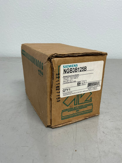 New Siemens NGB3B125B 3 Pole, 125 Amps, 480 Volts